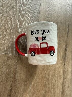 Madison Studio Love You More Red Truck Mug